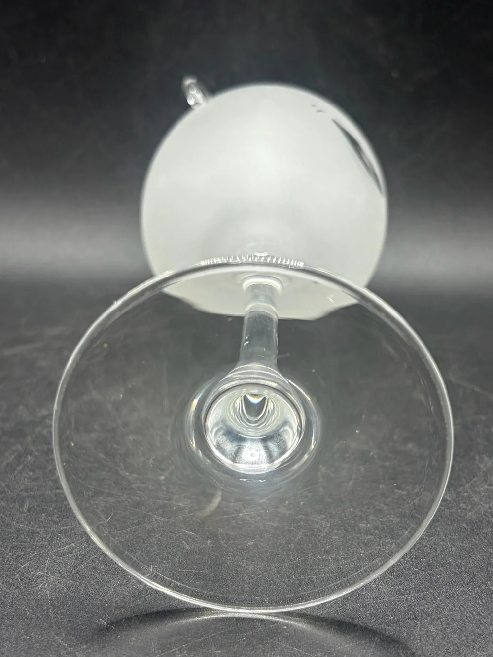 Frosted & Clear Glass Lady Face Wine Glass Stemware Woman Figure Bar Glassware